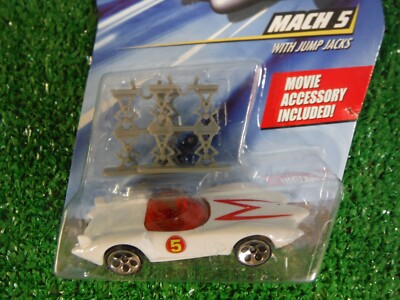HOT WHEELS SPEED RACER MACH 5, MACH 6 w/JUMP JACKS & SAW BLADES