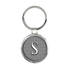 Gift Keychain : Monogram Letter S Alphabet Initial Name ABC