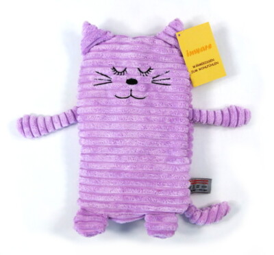 Inware 8790 - Wärmetier Katze, flieder, 17 x 26 cm, Füllung herausnehmbar