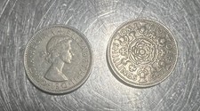 1967 Queen Elizabeth II Two Shilling/Florin UK Coin - circulated