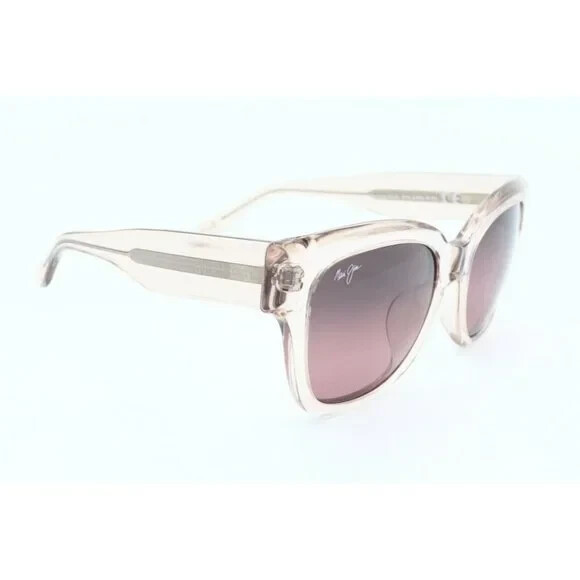 Maui Jim Siren Song MJ 801-05B Pink / Maui Rose Lenses Maui Jim Siren Song MJ 801-05B Square Pink Sunglasses Purple  main image 3