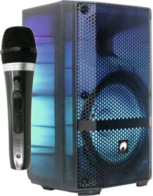 Omnitronic MSE-8+ Akku Partylautsprecher LED Lichteffekte Mikrofon Bluetooth