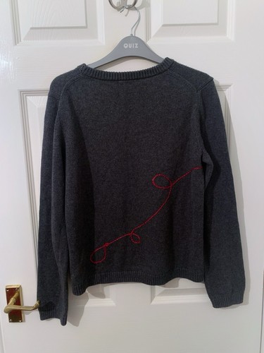 Cath Kidston Sausage Dog Dachshund Jumper Size Grey Knitted Sweater - Size Mediu - Picture 6 of 6