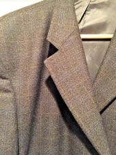 Blazer 3-Button Sport Coat Windowpane Checks Chiarelli 44L Brown-Grey Gentlemans