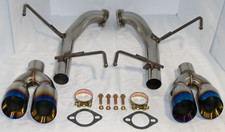 Burn Style Straight Tip Axle Back Muffler Exhaust For Subaru Wrx Sti 15-21