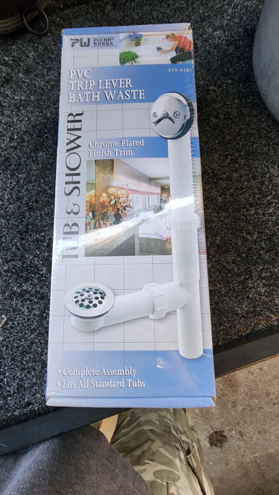 Plumb Works Brass Trip Lever Bath Waste 679-8387  NEW