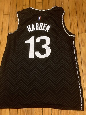 Brooklyn Nets JAMES HARDEN Nike 2021 Black Icon Men's 56 SWINGMAN