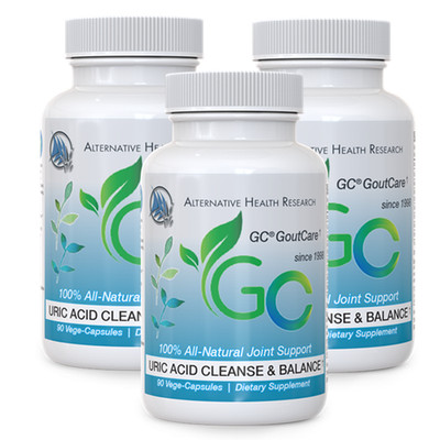 3 pack of GC  GoutCare- #1221- Powerful Uric Acid Cleanser and Joint Protector