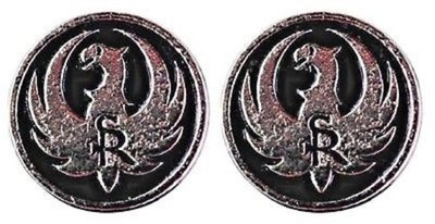 Factory Ruger SR Medallions Black/Silver 3/8'' for Bearcat & Revolvers