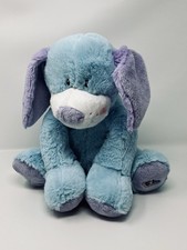 Ganz Webkinz Jr. Blue Purple 12" Puppy Dog Plush Stuffed Animal NO CODE