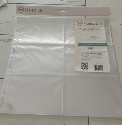 Becky Higgins Project Life 12x12  Design C Photo Pocket Pages 10 Pack