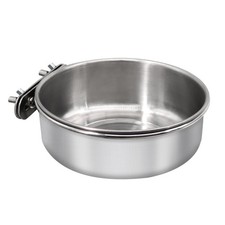 Large Bird Feeding Dish Cups,Parrot Food Bowl Cage with Clamp Holder Stainles...