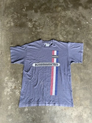 90s Oasis Knebworth Band Concert Tour T-Shirt Size L 1990s vintage concert t-shirt, vintage, size L, single stitch, B+ condition