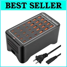 Multi-Device 150W USB Charging Station – 15 USB-A & 15 USB-C Ports