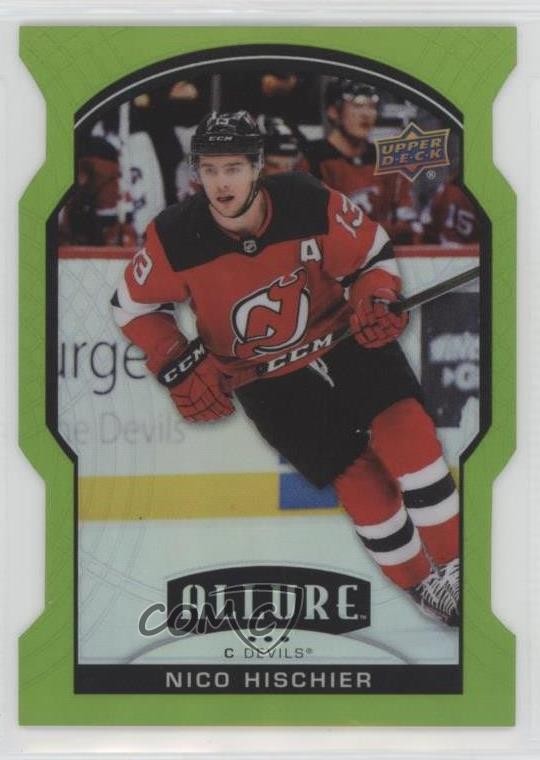 2020-21 Upper Deck Allure Green Quartz 59/99 Nico Hischier #46 2vh