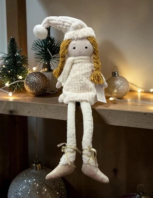 NWT 34th & PINE Shelf Sitter Doll White Winter Holiday Snow Ballerina Girl Decor - Image 1 of 4