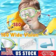 Kids Boys girls 100 UV Protection HD Clear Swimming Goggles Anti-Fog Glasses..