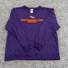 Russell Sweatshirt Mens Size XL Purple Northwestern State Demons Crewneck Fleece