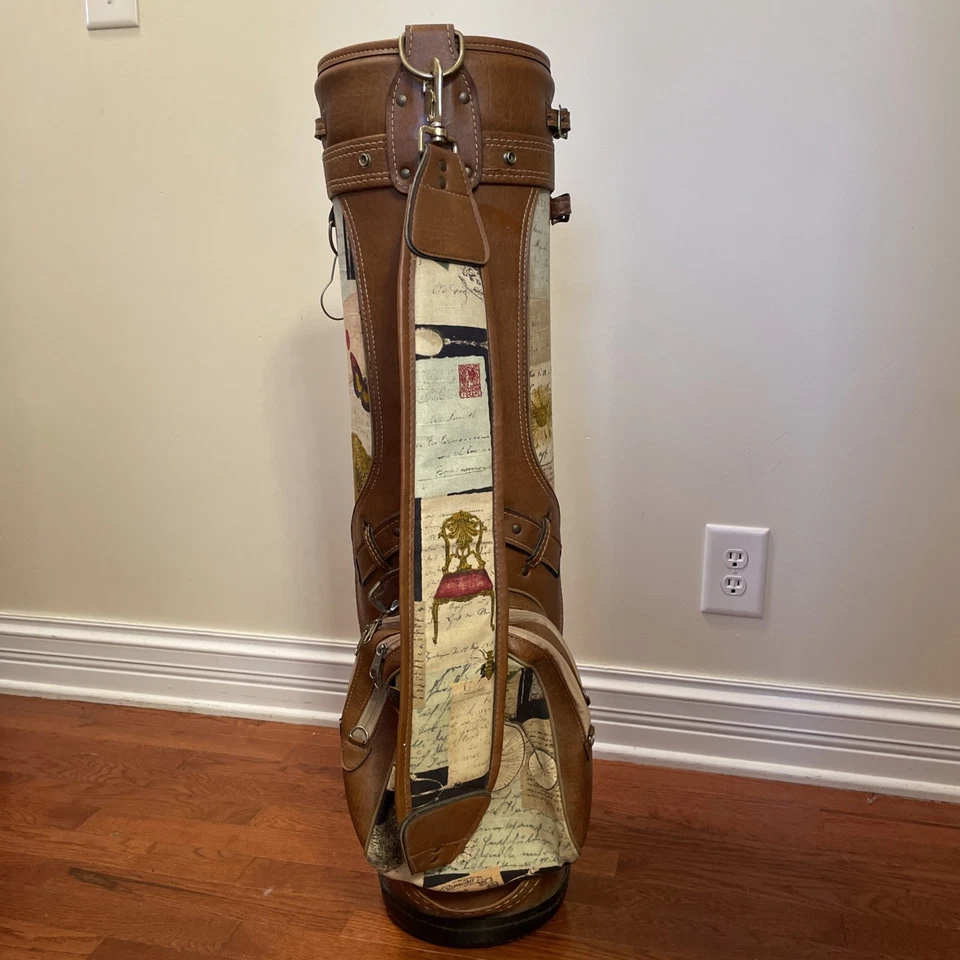 Rara bolsa feminina de carrinho de golfe 6 vias com 4 bolsos com zíper em bom estado - Imagem 4 de 4