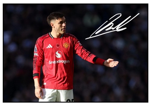 12059. Manuel Ugarte Signed Pictures A4 Prints Man United PSG Uruguay Sporting
