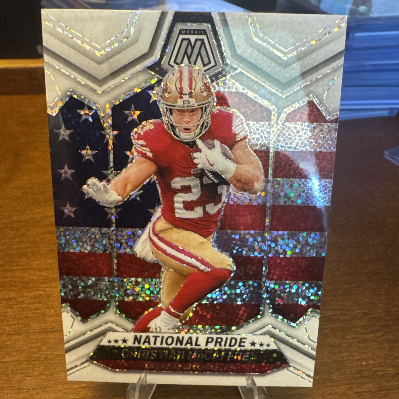 2024 Panini Mosaic National Pride Christian McCaffrey #256 White Sparkle Prizm!