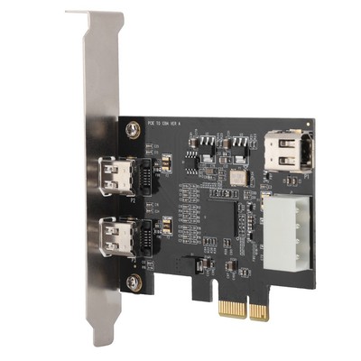 2 Out Of 1 Riser Card 800Mbps Video Card PCI -E 1X To 3-port 1394A Fit