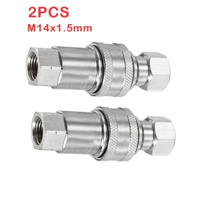 2 Set M14x1.5mm Hydraulic Quick Connect Coupler Female Thread Pipe Fitting NEW