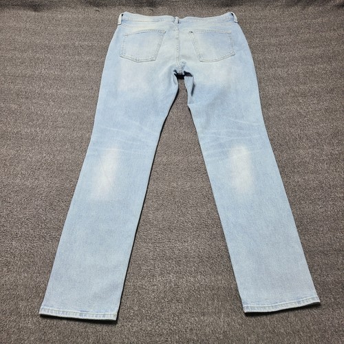 H&M Skinny Jeans Mens 34x32 Light Wash Denim Stretch Straight Leg &Denim Modern - Picture 7 of 9