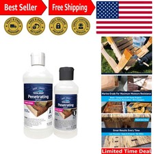 Clear Penetrating Epoxy Wood Sealer Stabilizer for Rot Repair and Restoration...
