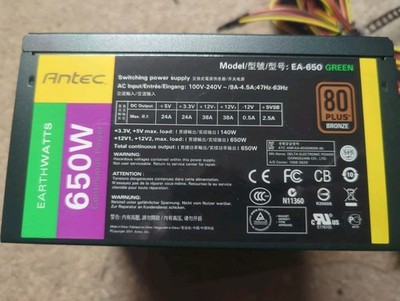 Antec EA-650 Green 650W 80 PLUS Bronze Switching Power Supply with Power Cable
