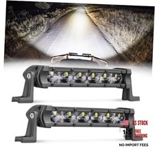 6 Inch LED Light Bar, 2PCS 60W Single Row LED Light Bar Spot White-6Inch 2PCS