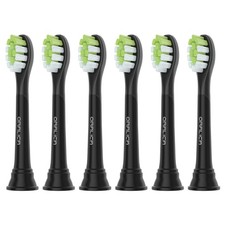 Oralica Whitening Replacement Toothbrush Heads Philips Sonicare 6 Pack Black