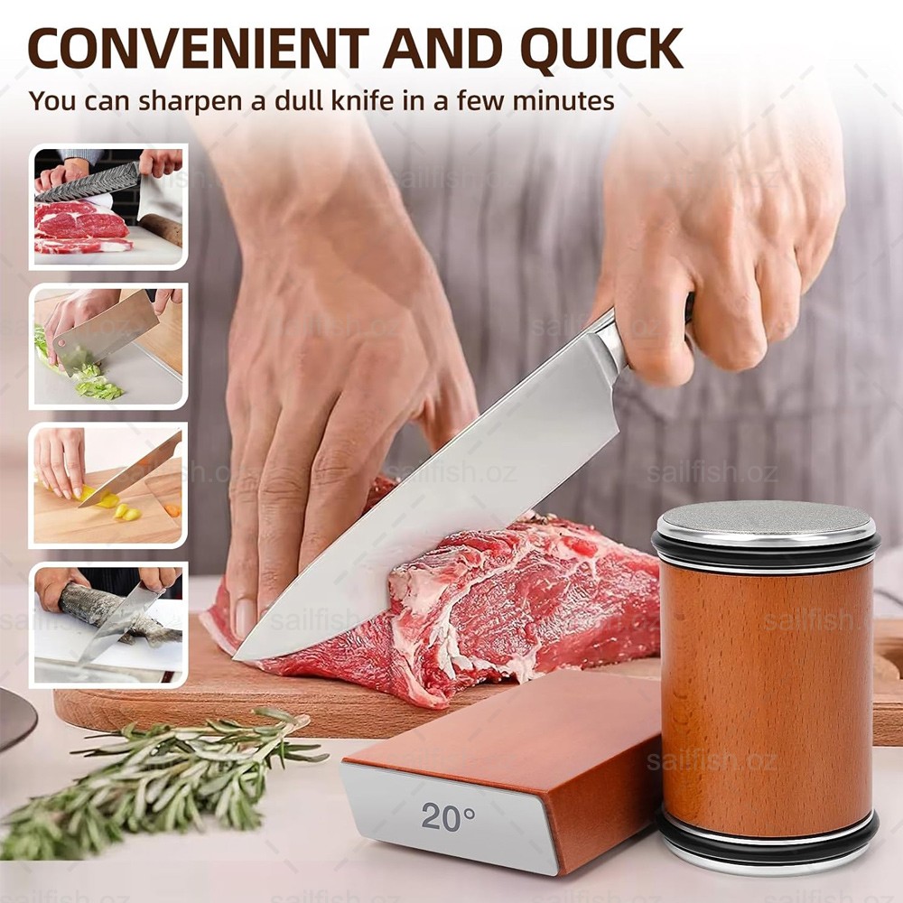 Rolling Knife Sharpener Tool Roller Edge Countertop Magnetic Knife Sharpening OZ — image 12