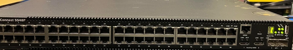 Dell PowerConnect 5548P 032YKV 48 Port PoE Ethernet Switch 2 HMDI SFP+ Ports - Image 2 of 4