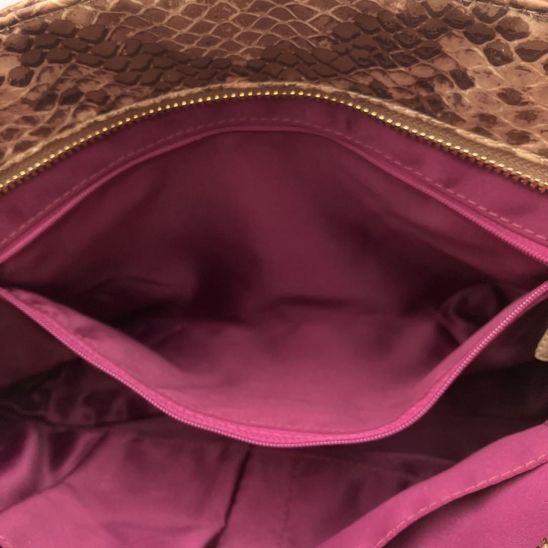 Rare COACH shoulder bag python pattern 2200 2a - image 10