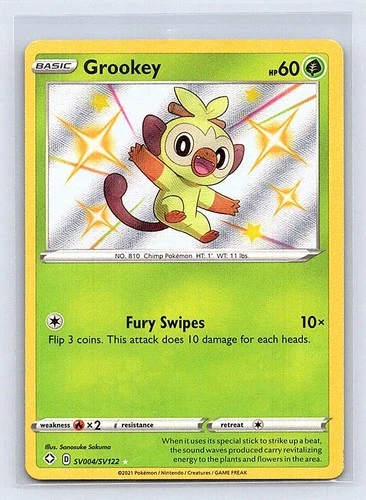 Grookey Holo SV004/SV122 Shining Fates: Shiny Vault Shiny Holo Rare NM