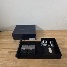 Ralph Lauren Sutton Flask Set New With Box Msrp $695