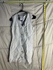 Gap Button Down beige linen jeans wear Mini Dress Sz US 2