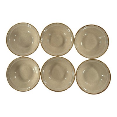 Set of 6 Hearthside  The Classics  Stoneware Bowls Japan Speckled Beige Rustic
