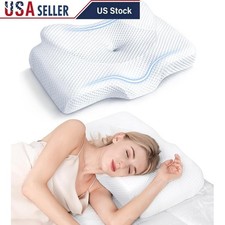 Ergonomic Memory Foam Pillow Adjustable Cervical Support Neck Pain Relief New