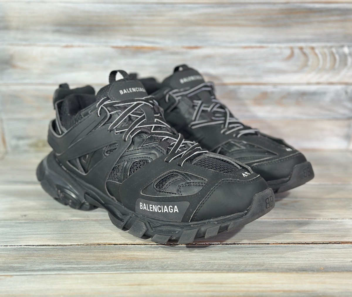 Balenciaga Track Triple Black Men's Sneakers Size US12 UK11 EU45