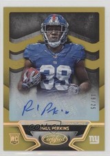 2016 Certified Potential Signatures Mirror Gold 19/25 Paul Perkins Auto 1u6