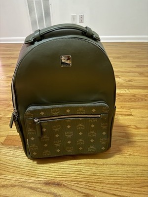 MCM Stark Medium Sea Turtle Visetos Leather Multifunction Bookbag Backpack NWT