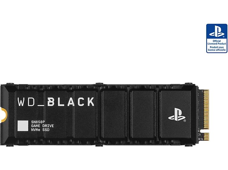 WD_BLACK SN850P NVMe™ mit Heatsink für PS5 Konsolen™, 1 TB, Gaming SSD