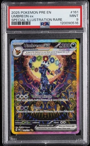2025 POKEMON PRE EN-PRISMATIC EVOLUTIONS #161 UMBREON EX PSA 9