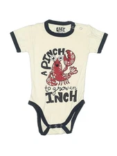 Lazy One Girls Ivory Short Sleeve Bodysuit 12 Months