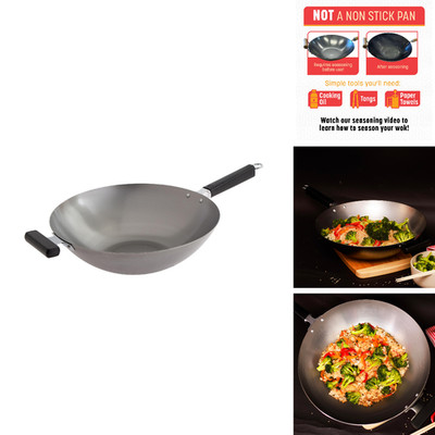 Joyce Chen Professional Series 14-Inch Carbon Steel Wok Phenolic Handles