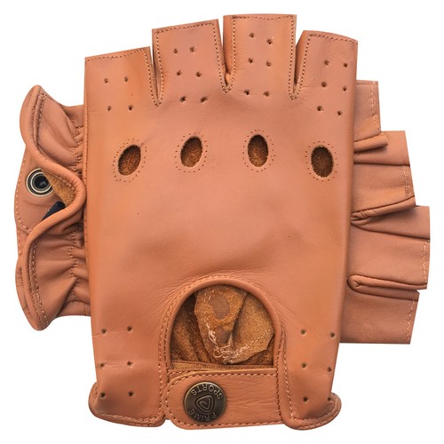 Nuevo Estilo Retro Calidad Cuero Suave Guantes de Conducir Sin Dedos Moda - Imagen 24 de 58