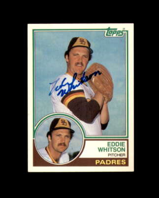 Eddie Whitson Signed 1983 Topps Traded San Diego Padres Autograph