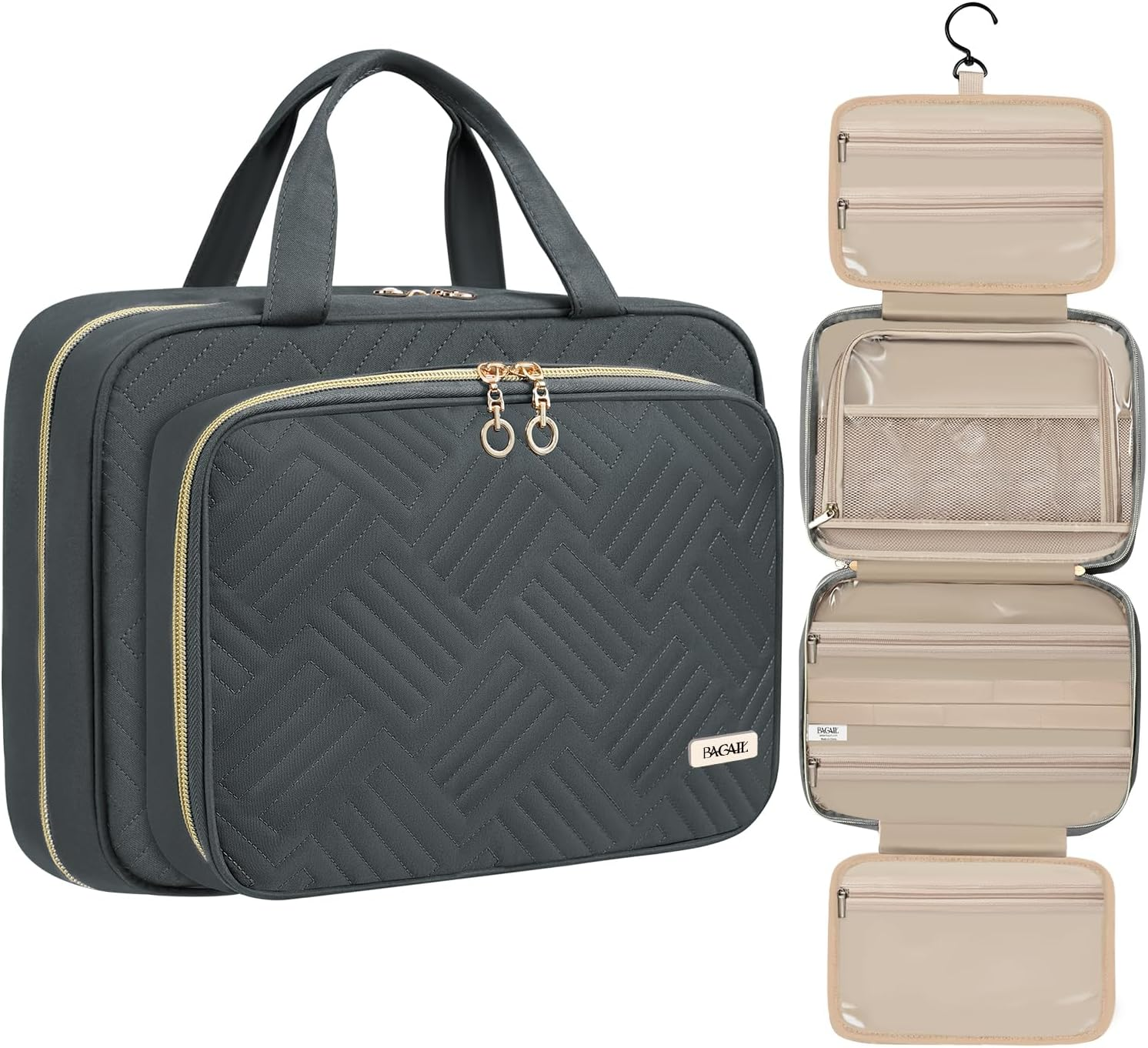 Hanging Toiletry Bag for Women Large Water-Resistant Travel Cosmetic Organizer